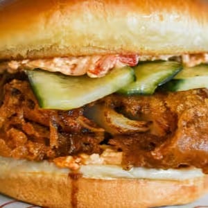 "Nashville Hot" Fried Halibut Sammy.
