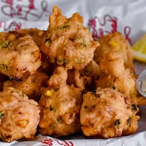 Mini Clam Fritters.